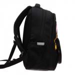 Рюкзак школьный, 39 х 30 х 19 см, Grizzly, эргономичная спинка, чёрный RG-362-3_1