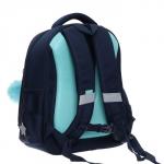 Рюкзак каркасный Grizzly, 36 х 28 х 20 см, светодиодная подсветка с брелоком, синий