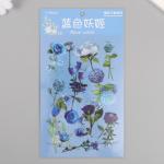 Наклейки для творчества PVC "Синие цветы" набор 2 листа 10х15 см