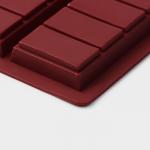 Форма для шоколада «Плитка», силикон, 26*17*1,5 см, 6 ячеек (11,3*4,4 см), цвет коричневый