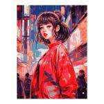 Картина по номерам «Девушка в Токио», холст на подрамнике 30 * 40 см