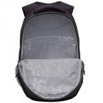 Рюкзак молодёжный 48 х 33 х 21 см, Grizzly, эргономичная спинка, отделение для ноутбука, чёрный/серый