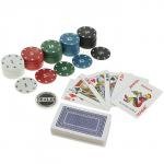 Покер, набор для игры (карты 54 шт, фишки 60 шт с номиналом)
