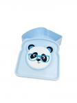 Ланч-бокс "Panda ",500мл,голубой, пластик [L-00406BL]