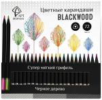 Набор цветных карандашей АРТформат Blackwood 72 цв. трехгран. корп. дерев. карт.уп. супермягкий грифель