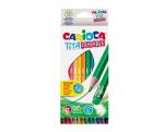Набор цветных карандашей Carioca TITA с ластиком 12 цв. шестигран. корп. пластик карт.уп.