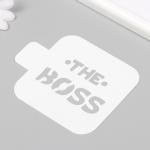 Трафарет пластиковый "The Boss"9х9 см