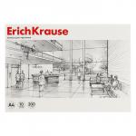 Альбом для черчения А4, 10 листов, блок 200 г/м?, на клею, ErichKrause, без рамки