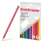 Цветные карандаши пластиковые ErichKrause шестигранные 18 цветов (в коробке с европодвесом 18 шт)