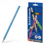 Цветные карандаши пластиковые ErichKrause Color Friends трехгранные, грифель 3 мм,  12 цветов (в коробке с европодвесом 12 шт)