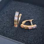 Серьги дорожки ювелирная бижутерия коллекция Дубай покрытие позолота