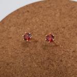 Серьги гвоздики коллекция Xuping ML покрытие позолота красный камень