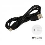 USB провод силиконовый для зарядки iPhone 1 метр чёрный