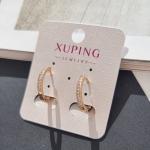 Серьги конго дорожка коллекция Xuping покрытие позолота вставка фианиты