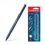 Ручка капиллярная ErichKrause® F-15 Stick Classic, цвет чернил синий (в блистере по 1 шт.)