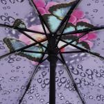 Зонт автоматический «Olivia», эпонж, 3 сложения, 8 спиц, R = 47 см, цвет МИКС