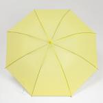 Зонт - трость полуавтоматический «Однотонный», 8 спиц, R = 47 см, цвет жёлтый