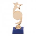 Кубок «Звезда», наградная фигура, подставка пластик синяя, 18 х 6,4 см