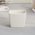 Чайная пара керамическая «Белый подарок», кружка 150 мл, блюдце 15.5х15.5 см, цвет белый
