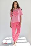 Пижама женская (футболка,штаны) розовый 2141 (102)