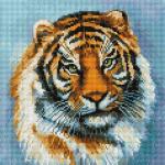 "Большой тигр" Мозаика на подрамнике 30х30