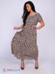 Трикотажное платье леопард КП-02(12)