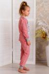 Пижама детская из джемпера и брюк с манжетами из кулирки Радость розовый