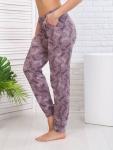 Брюки пижамные женские, модель 162, трикотаж (Стрекоза, лиловый)
