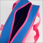 Сумка для обуви на молнии, наружный карман, TEXTURA, цвет розовый/синий