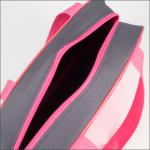Сумка для обуви на молнии, наружный карман, TEXTURA, цвет розовый/серый