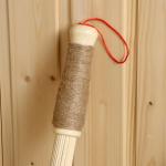 Веник массажный из бамбука 36см, 0,2см прут, джутовая ручка