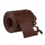 Лента бордюрная, 0.15 _ 9 м, толщина 1.2 мм, пластиковая, фигурная, коричневая, Greengo