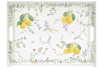 Поднос с ручками Цветы и лимоны, 52x37 см