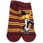 Гарри Поттер и Луни Тюнз | Укороченные носки "Даффи Дак, студент Гриффиндора", р-р 36-40 (бордовый)