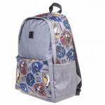 Гарри Поттер | Городской рюкзак со светоотражающим элементами, 45х32х15см (серо-голубой)