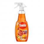 Чистящее средство Sanita для стекол с нашатырным спиртом, курок, 500 мл
