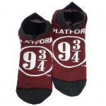 17993 Гарри Поттер | Укороченные носки "Платформа 9 ?", р-р 36-40 (бордовый)