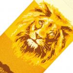 05471 В мире животных | Носки "Король саванны", р-р 40-44 (оранжевый/белый)