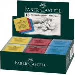 Ластик-клячка Faber-Castell 1273 Extra soft, 40 х 35 х 10, (микс 3 цвета) в пластиковой коробке, цена за 1 шт.