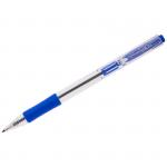 Ручка шариковая автоматическая OfficeSpace синяя, 1,0 мм, грип, прозрачный корпус, BPRBU_1295
