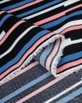 Ткань костюмная принт "Рококо" цвета мультиколор (голубой)