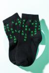 Детские носки стандарт Бинарный код 2 пары Зеленый
