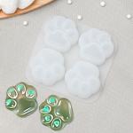 Молд Доляна «Лапки», силикон, 9,5_9_2,5 см, ячейка 4_4 см, цвет белый