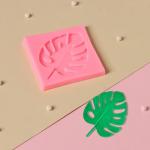Молд Доляна «Лист.Тропики», силикон, 6,5_6,5 см, цвет розовый