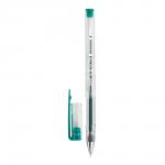Ручка гелевая Staff 142791 Basic корпус прозрачный,узел 0,5 мм,линия письма 0,35 мм, зеленый