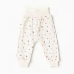 Ползунки детские "Антошка", цвет белый/звезды, рост 62
