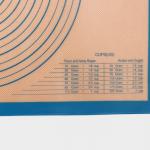 Армированный коврик с разметкой, силикон, 71*50,5 см, цвет синий