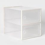 Коробка для хранения обуви с дверцей Доляна Middle size, 24_33_14 см, 2 шт