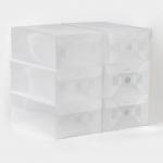 Коробка для хранения обуви с крышкой Large size, 20_33_12 см, 6 шт