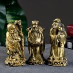 Набор фигур "Три восточных старца" состаренное золото, высота 11см